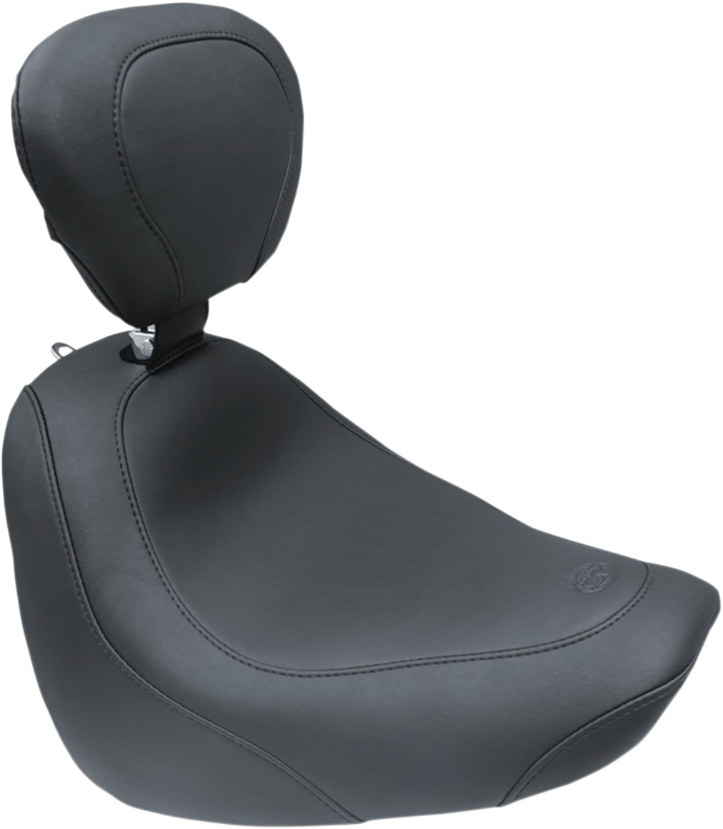 Tripper Smooth Synthetic Leather Solo Seat w/Backrest - For 18-19 HD FXFB - Click Image to Close