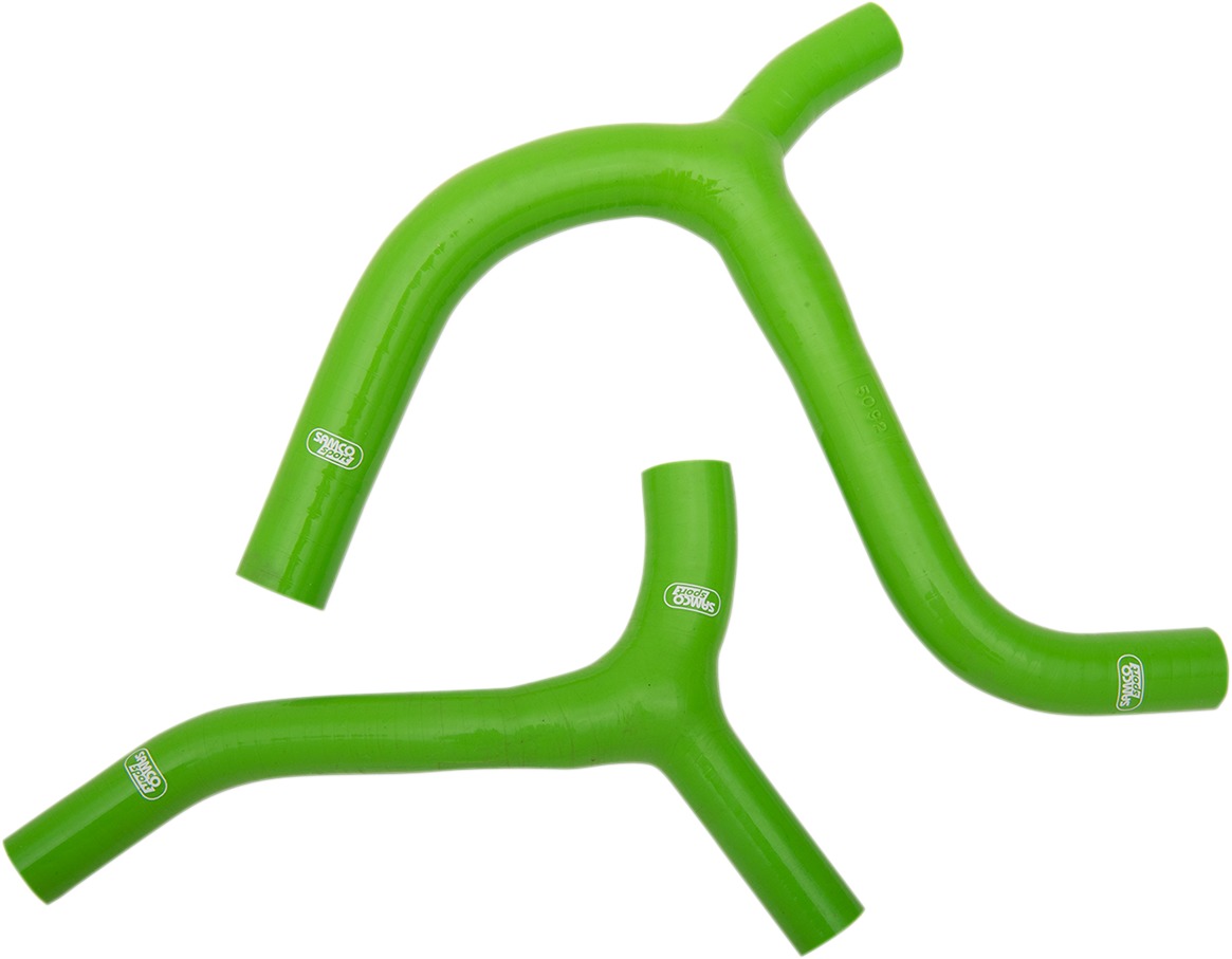 Race "Y" Radiator Hose Kit - Green - For 19-21 Kawasaki KX450 - Click Image to Close