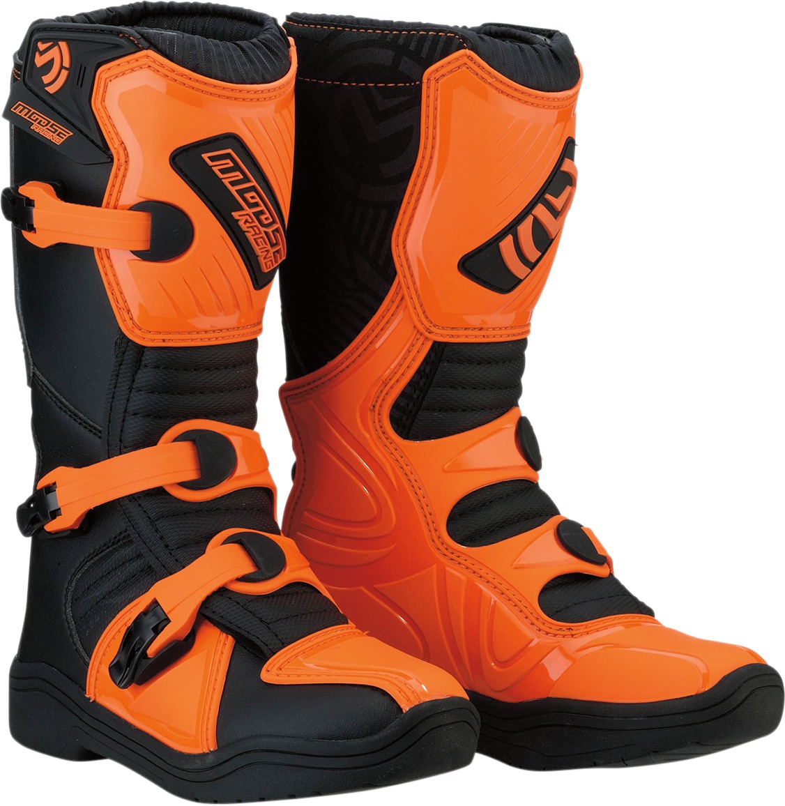 M1.3 Boots - Black & Orange Youth Size 5 - Click Image to Close