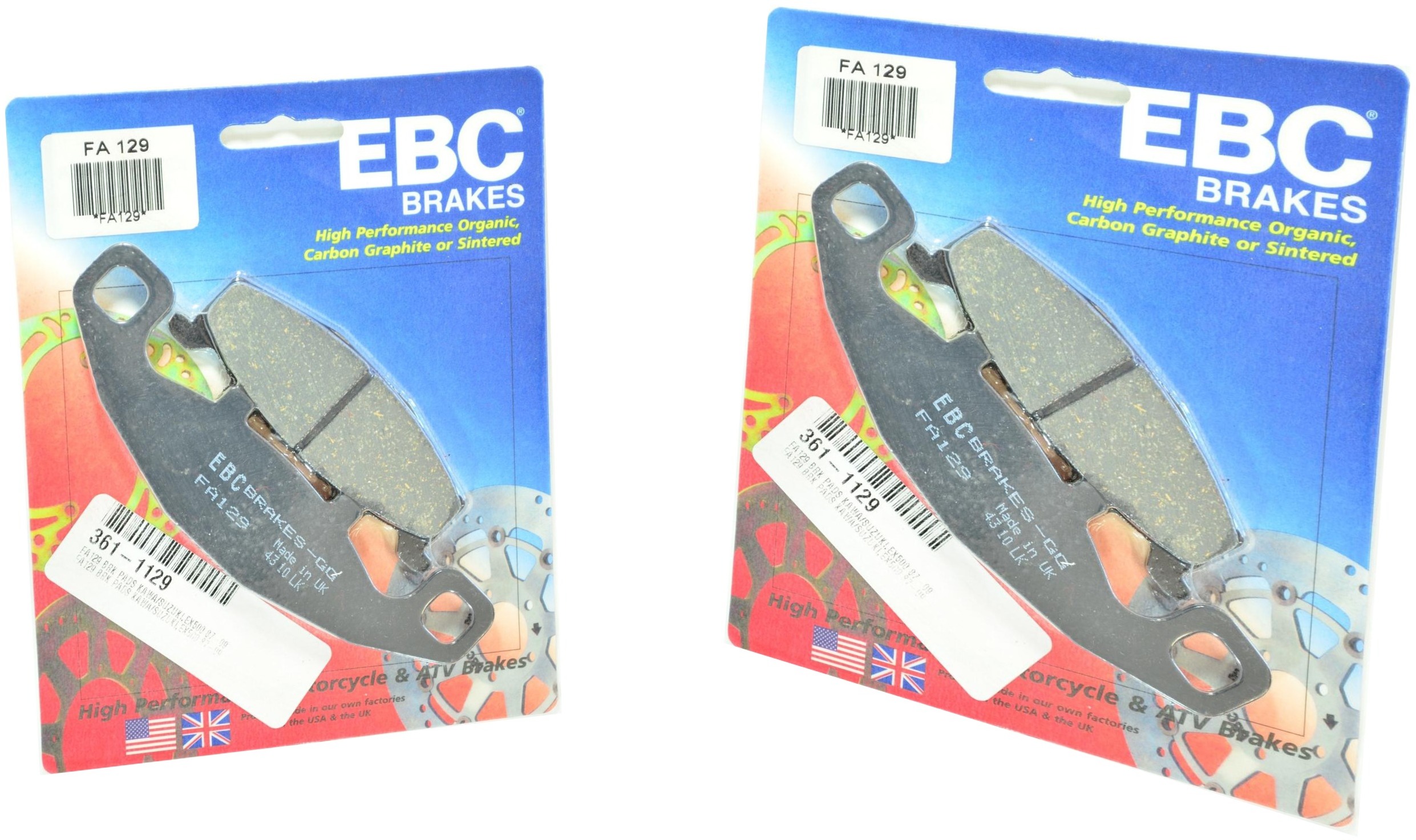 Standard Organic Brake Pads Front Set - Click Image to Close