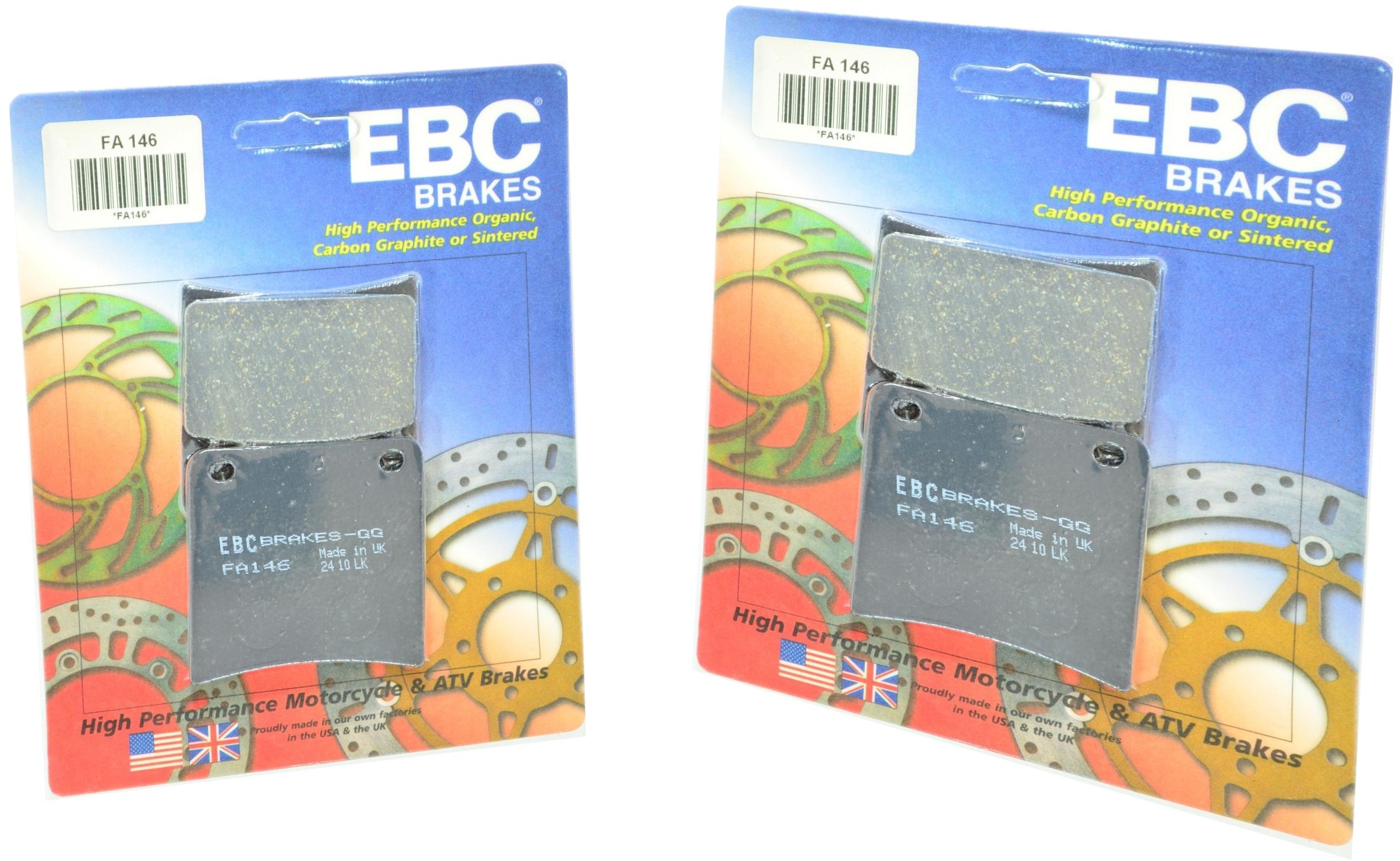 Standard Organic Brake Pads Front Set - Click Image to Close