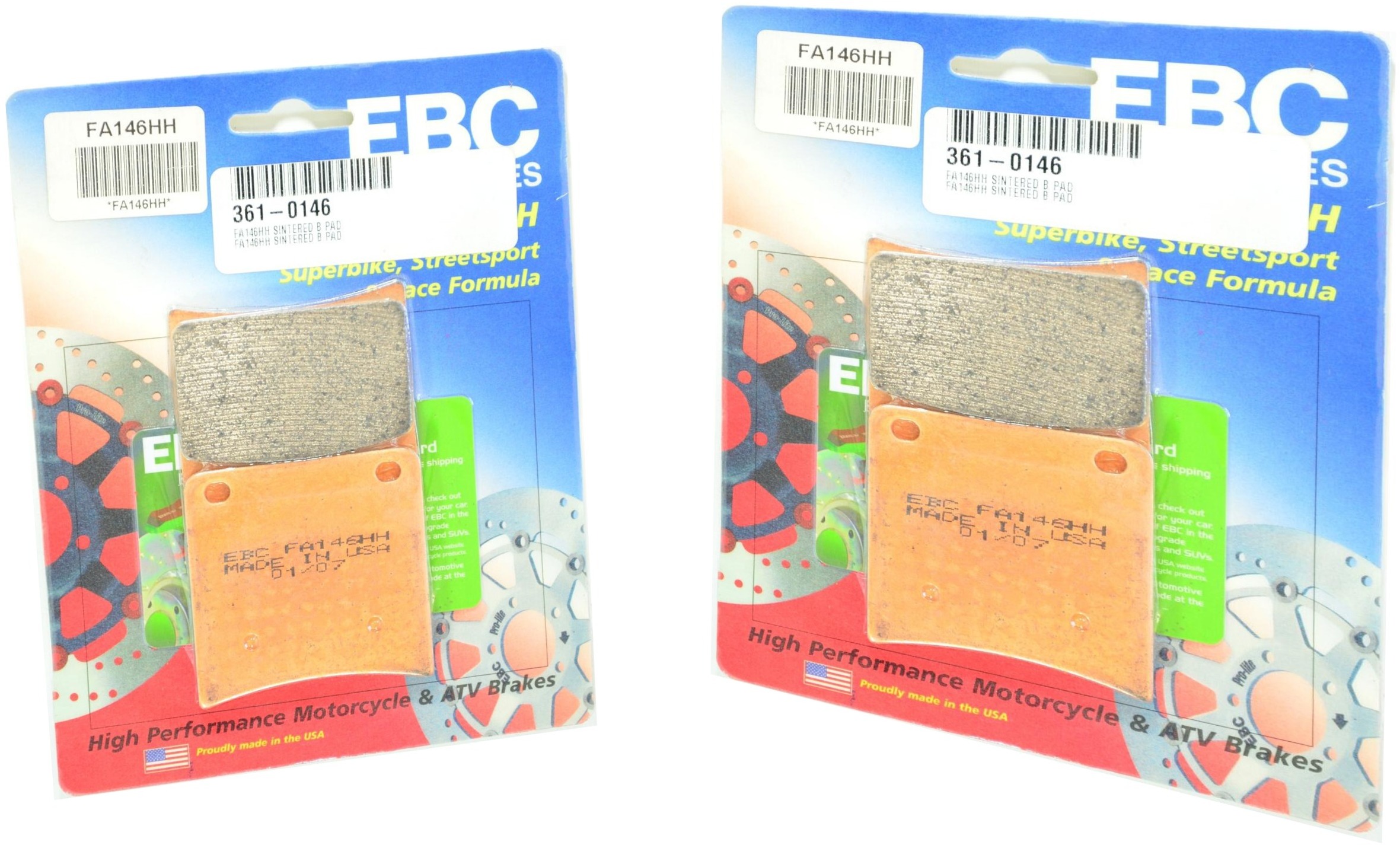 Sintered Double-H Brake Pads Front Set - Click Image to Close