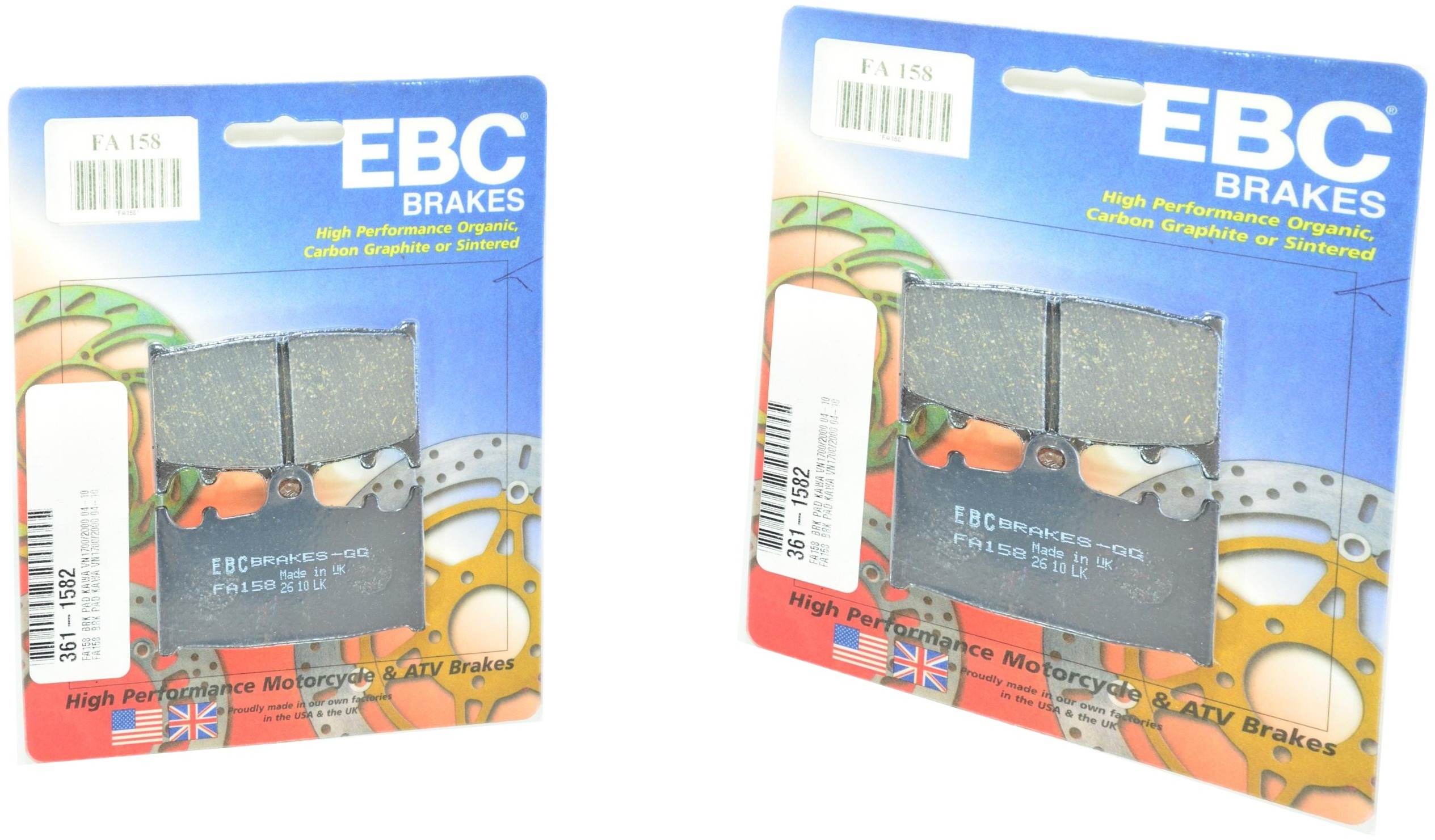 Standard Organic Brake Pads Front Set - Click Image to Close