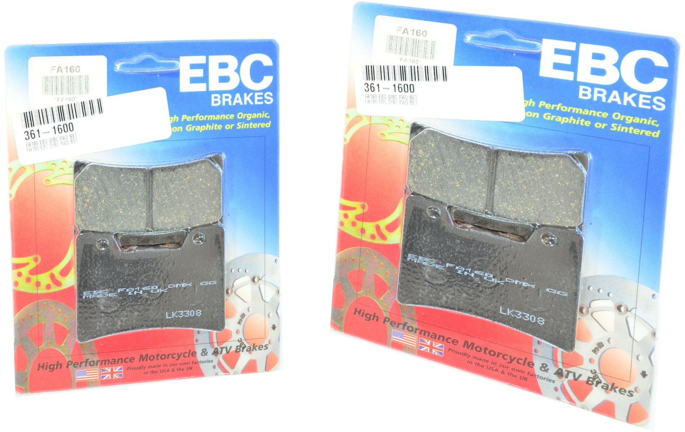 Standard Organic Brake Pads Front Set - Click Image to Close