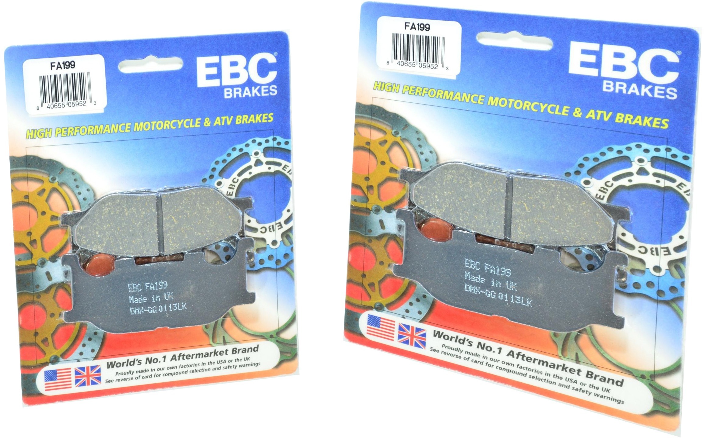 Standard Organic Brake Pads Front Set - Click Image to Close