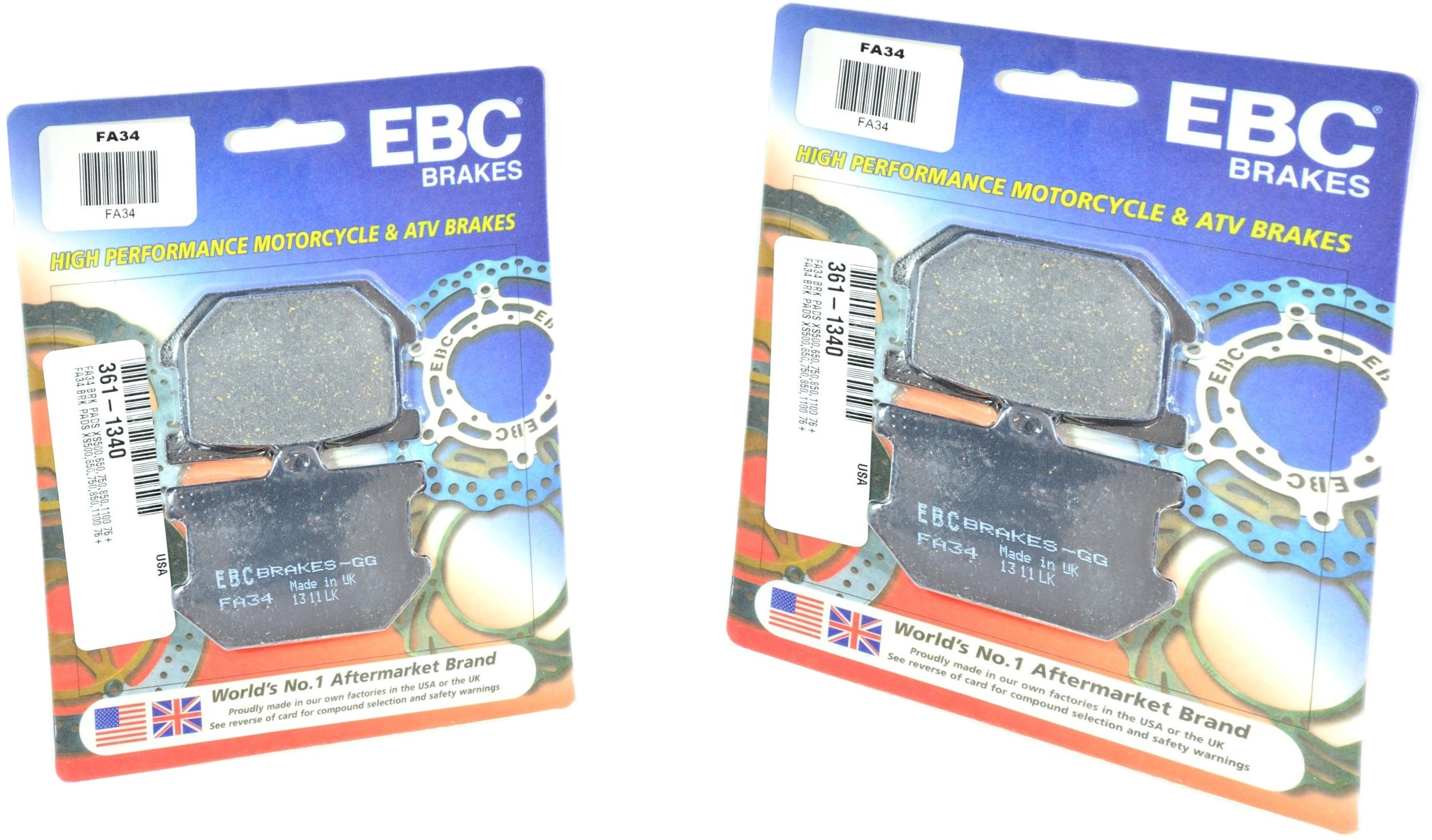 Standard Organic Brake Pads Front Set - Click Image to Close