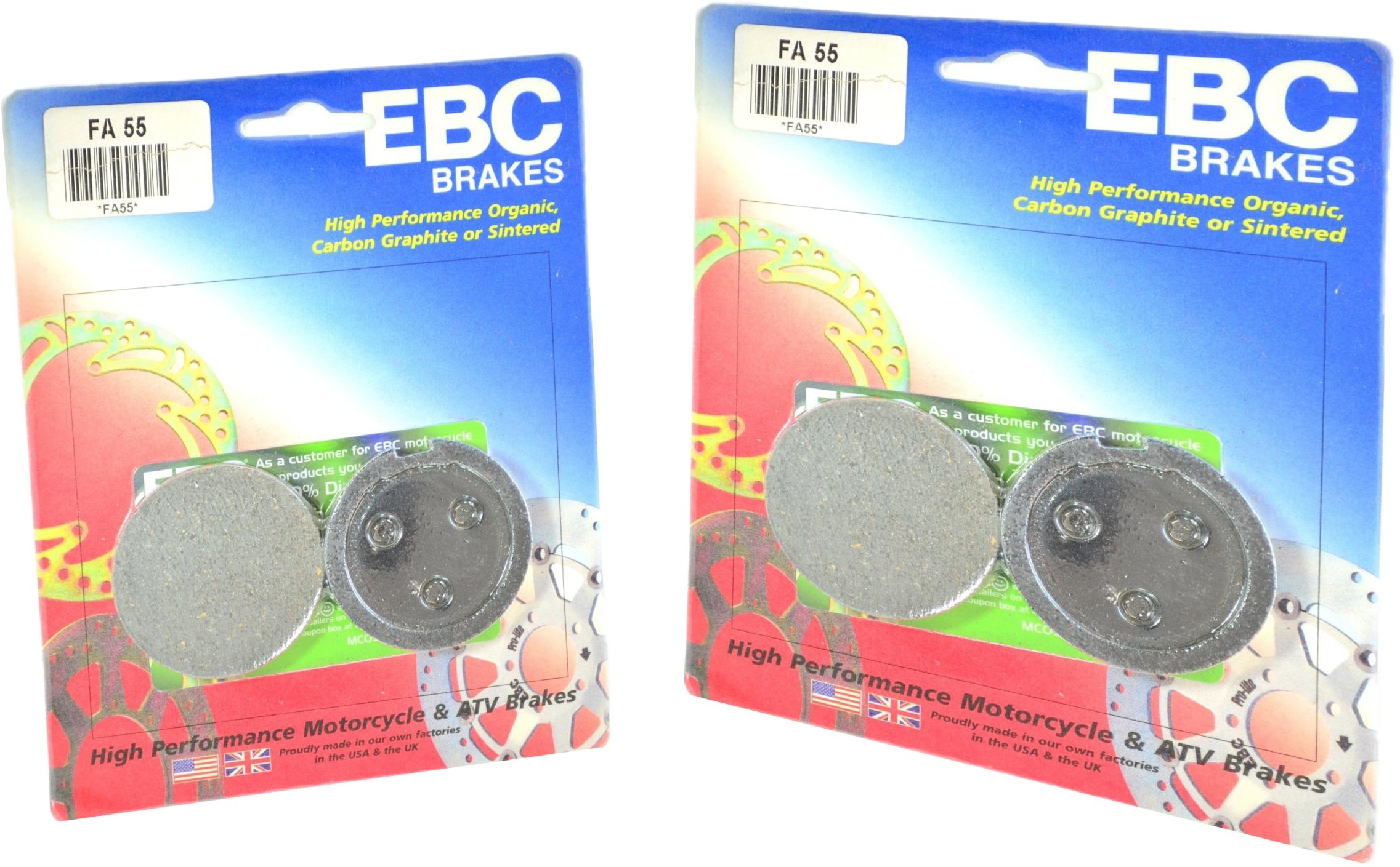 Standard Organic Brake Pads Front Set - Click Image to Close