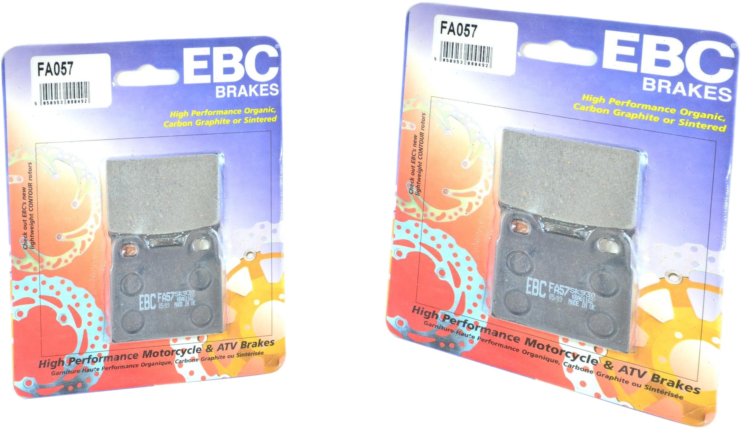 Standard Organic Brake Pads Front Set - Click Image to Close