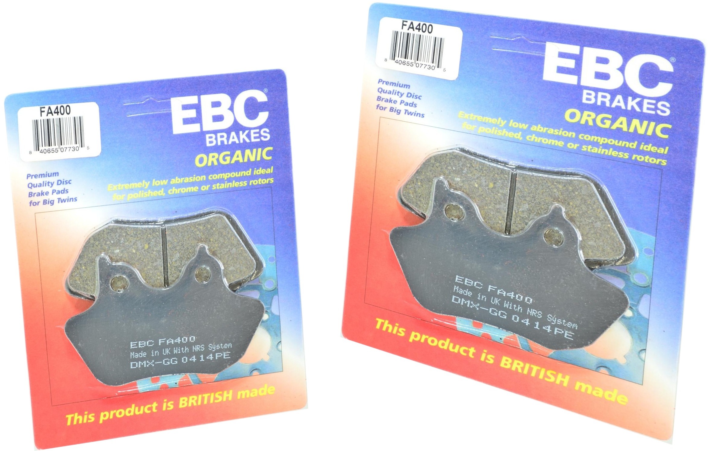 Standard Organic Brake Pads Front Set - Click Image to Close