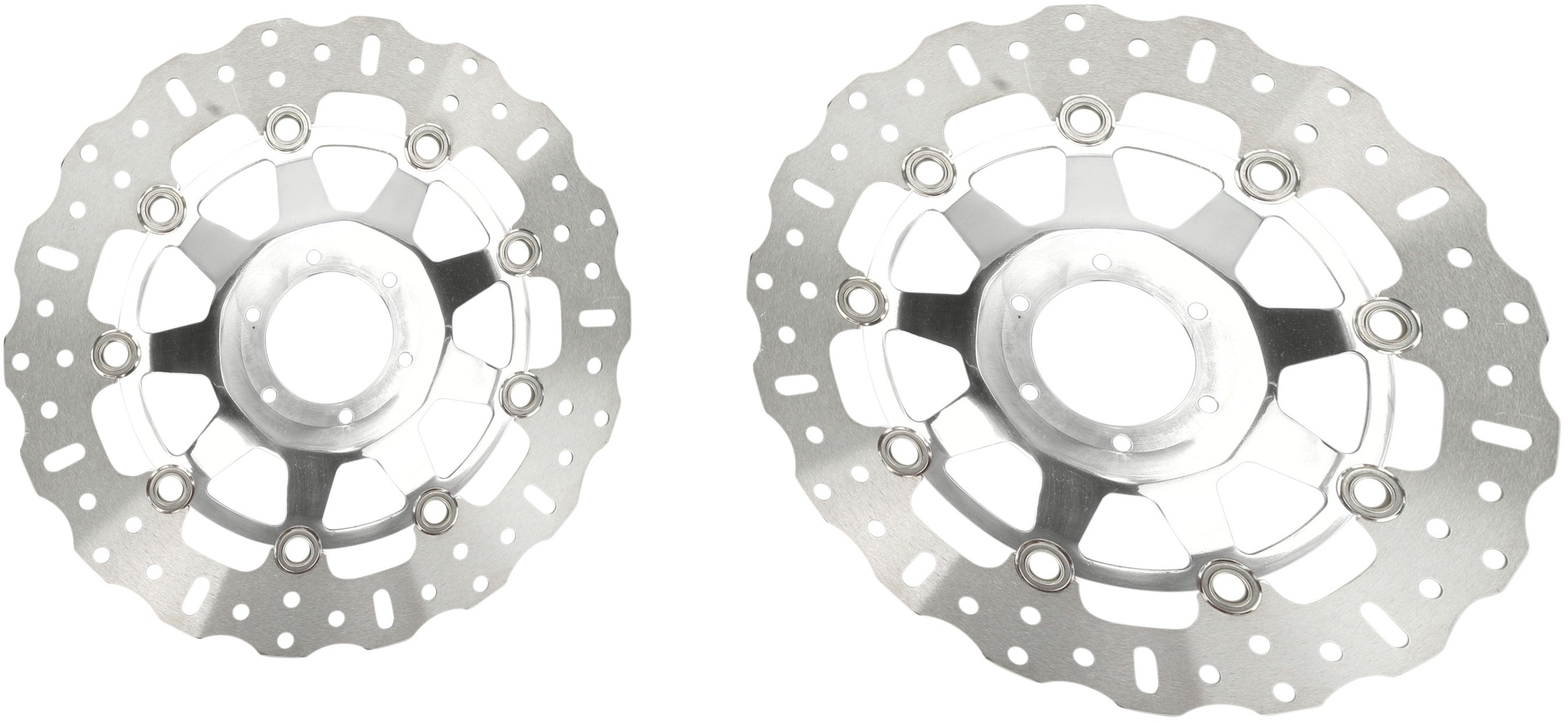 Polished Brake Rotor Front Set - Click Image to Close