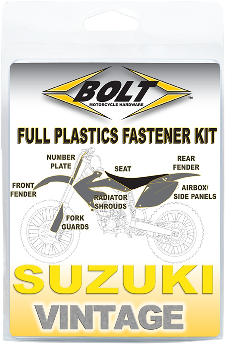 Full Plastic Fastener Kit - For 87-88 Suzuki RM125 & RM250 - Click Image to Close