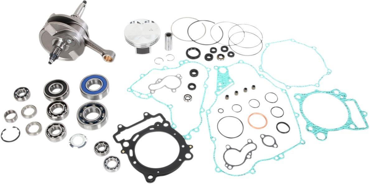 Engine Rebuild Kit w/ Crank, Piston Kit, Bearings, Gaskets & Seals - For 08-14 KFX450R - Click Image to Close