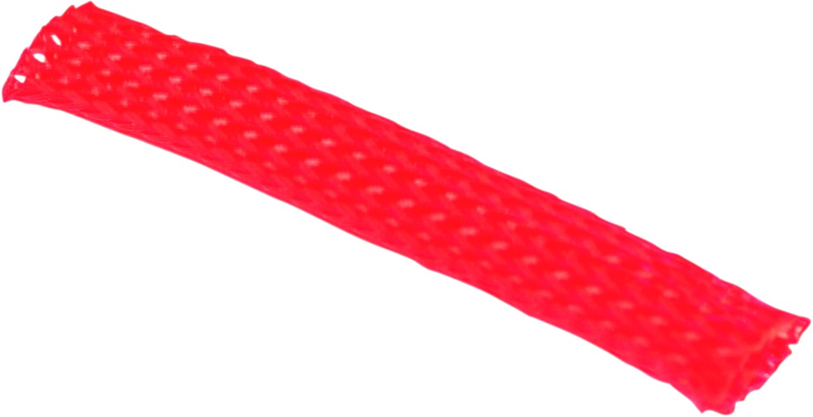 Braided Flex Sleeving 10ft. Section (3/8in. ID) - Red - Click Image to Close