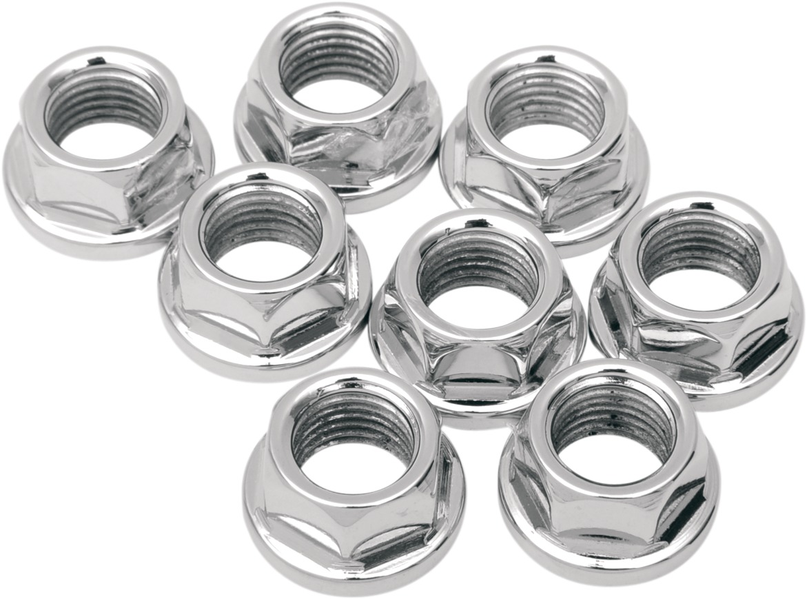 Hexed Chrome Cylinder Base Hardware Nut Kit - Cyl Base Nut Kit Chrome - Click Image to Close