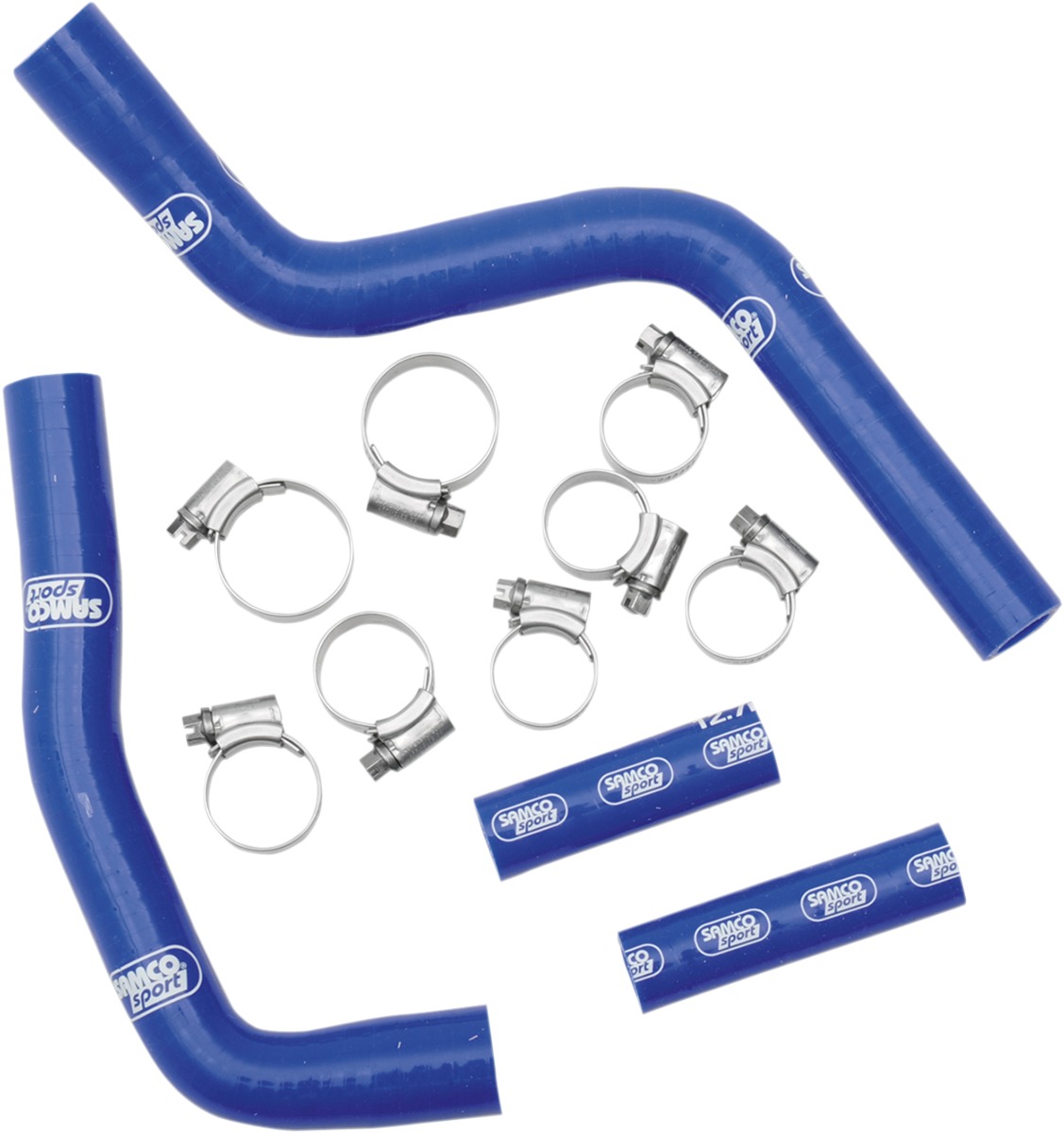 Radiator Hose/Clamp Kit Blue - For 02-21 Yamaha YZ125 - Click Image to Close