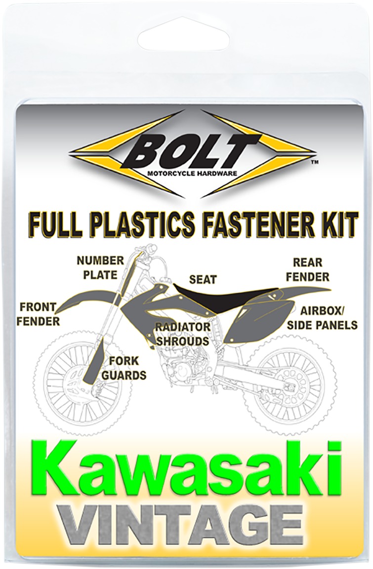 Full Plastic Fastener Kit - For 94-97 Kawasaki KX125 & KX250 - Click Image to Close