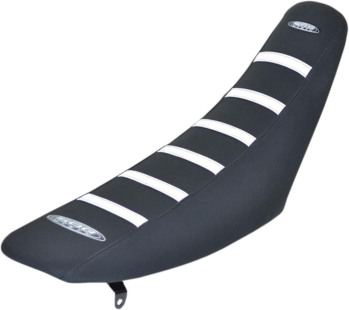 6-Rib Water Resistant Seat Cover Black/White - For Yamaha YZ125 YZ250 YZ250X - Click Image to Close