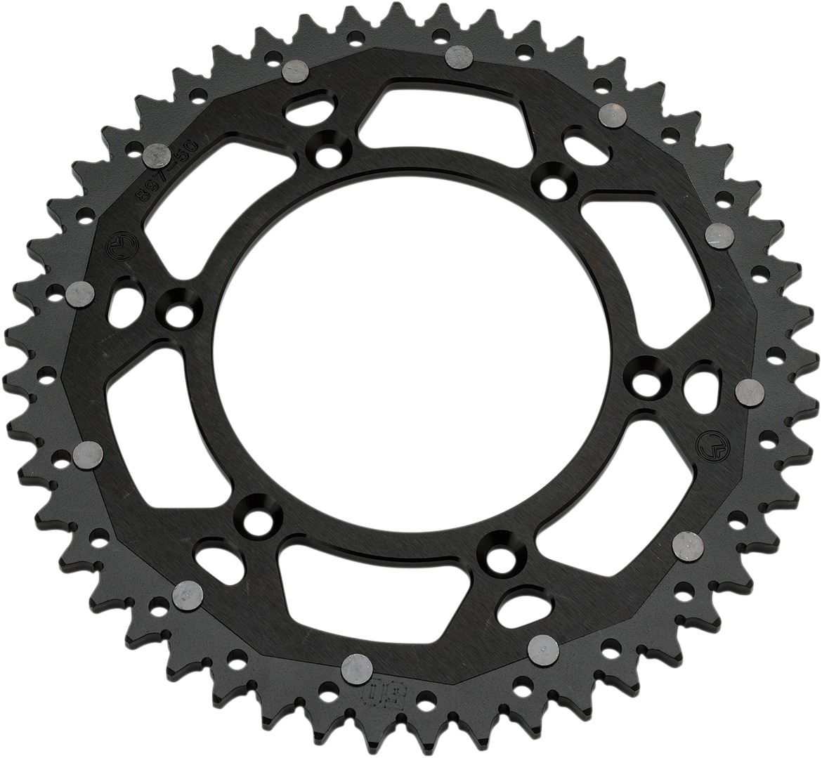 520 49T Black Dual Metal Rear Sprocket - For 84-17 Honda CR/F XR - Click Image to Close