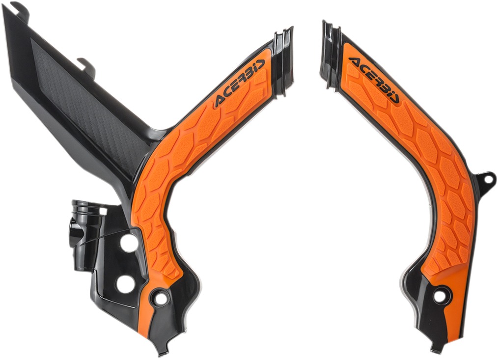 X-Grip Frame Guards Black/Orange - For 19-22 KTM 125-450 SX/F XC/F - Click Image to Close