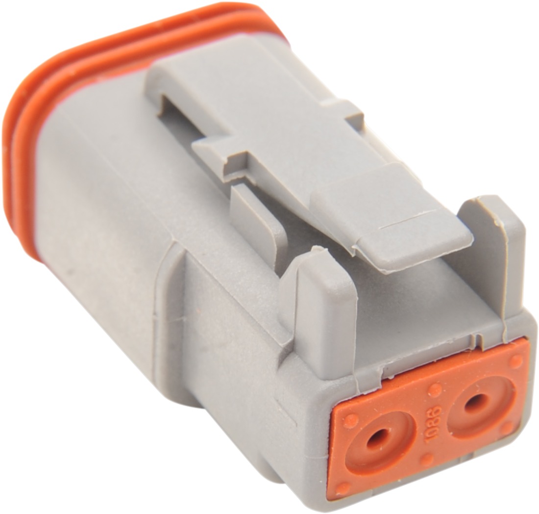 Deutsch DT Series 2-Wire Plug & Wedgelock - Grey (Repl HD 72132-94GY) - Click Image to Close