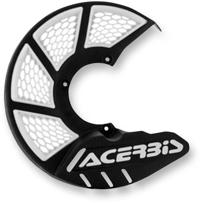 X-Brake Vented Brake Rotor Disc Cover - Black & White - For Use w/ X-Brake Mounting Kits - Click Image to Close