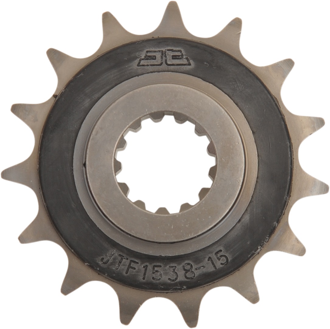 Steel Front Sprocket w/ Rubber Damper - 15 Teeth - New JT! - Click Image to Close