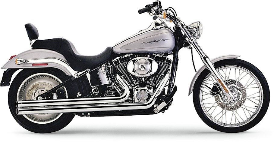 Speedster Long Chrome Full Exhaust - For 07-17 Harley Softail - Click Image to Close