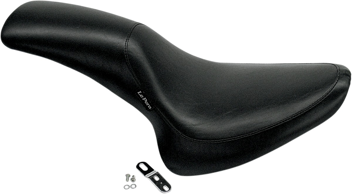 Silhouette Plain Vinyl 2-Up Seat Low Profile Gel - For 00-17 HD Softail - Click Image to Close