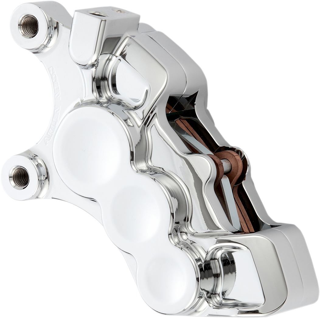 6 Piston Chrome Front Left Caliper - For Many 06+ H-D w/ 11.8" Rotors - Click Image to Close