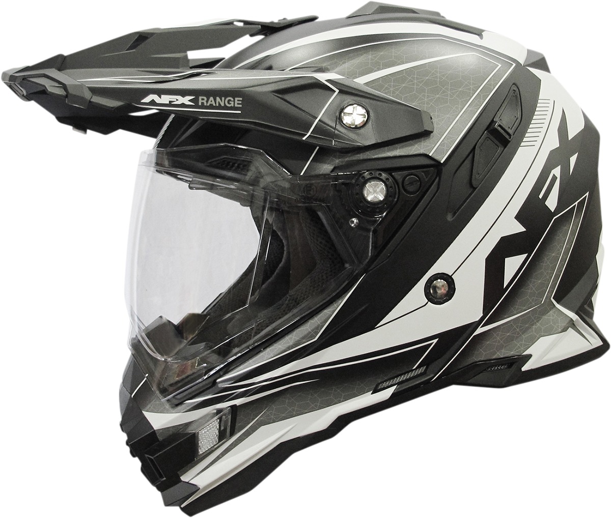 FX-41DS Range Full Face Dual-Sport Helmet Matte Black Medium - Click Image to Close