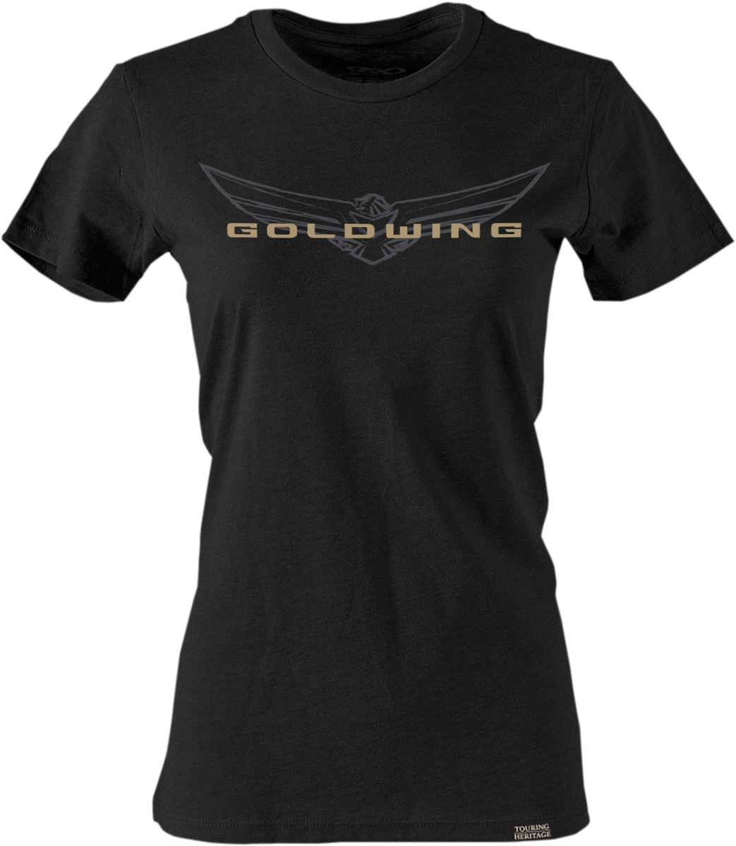 Women's Gold Wing Sketched Tee - Gw Sketched Tee Blk Wsm - Click Image to Close