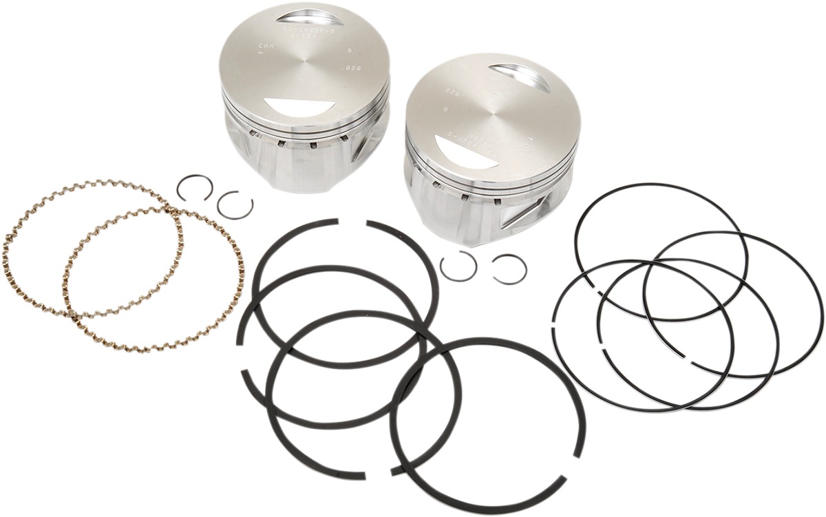 Forged Piston Sets for S&S Engines - Piston Set 4''+.020'' - Click Image to Close