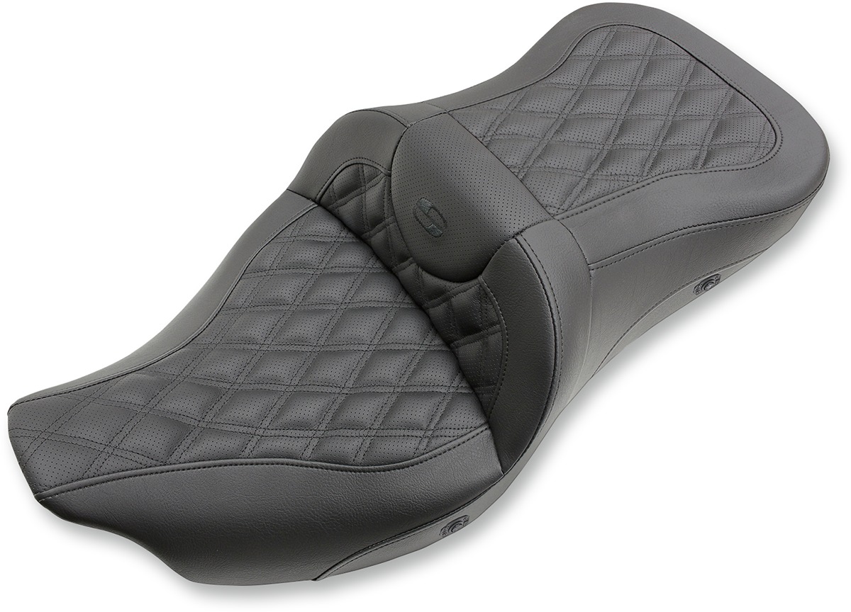 Heated Extended-Reach Road Sofa LS 2-Up Seat Gel - Harley Touring - Click Image to Close