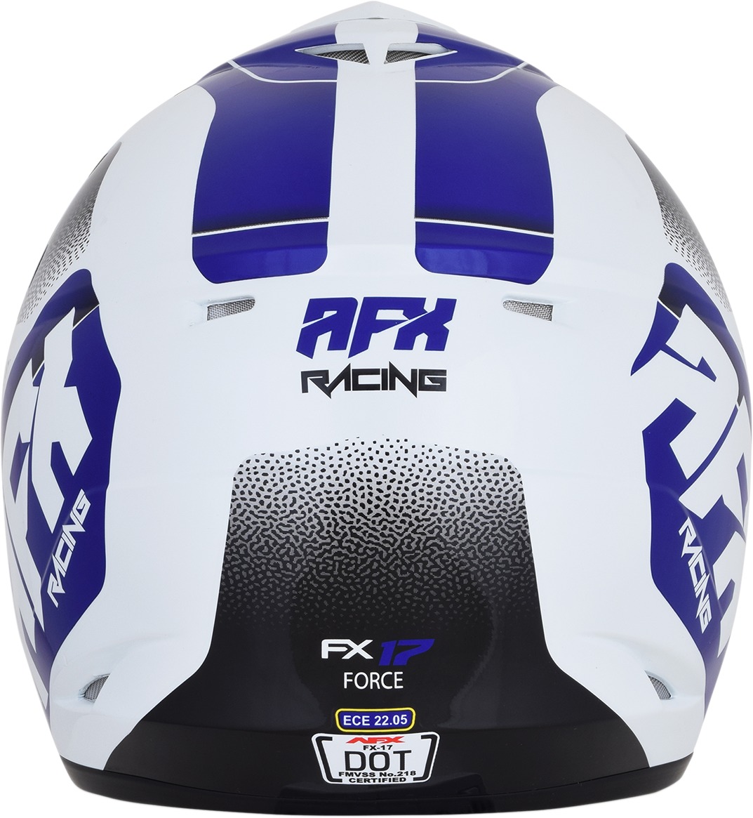 FX-17 Force Full Face Offroad Helmet Blue/White/Black Small - Click Image to Close