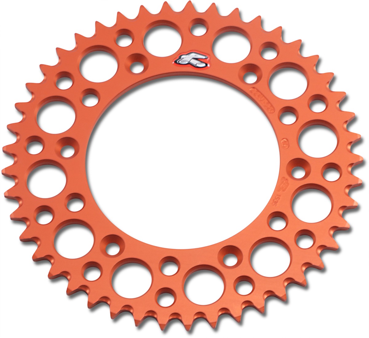 7075-T6 Aluminum 45T Rear Sprocket Orange - Click Image to Close