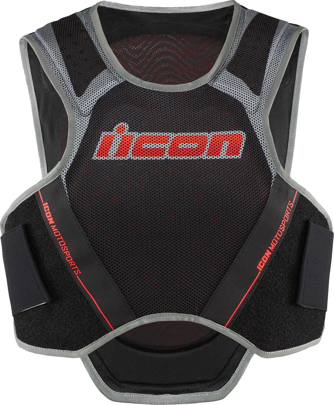 ICON Field Armor Softcore Vest XL/2XL Black/Gray/Red - Low-profile protective vest - Click Image to Close