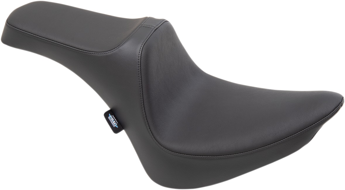 Predator Smooth Vinyl 2-Up Seat - Black - For 84-99 Harley FLST FXST - Click Image to Close