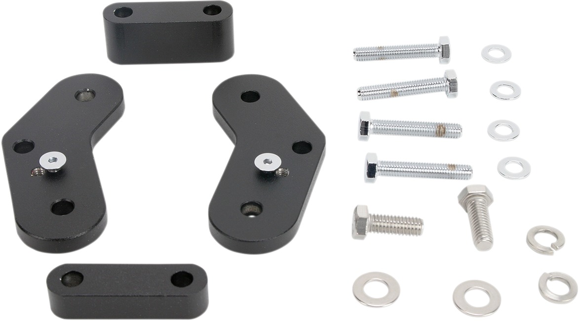 Passenger Floorboard Bracket Mounts - Black - For 04-19 Kawasaki Vulcan - Click Image to Close