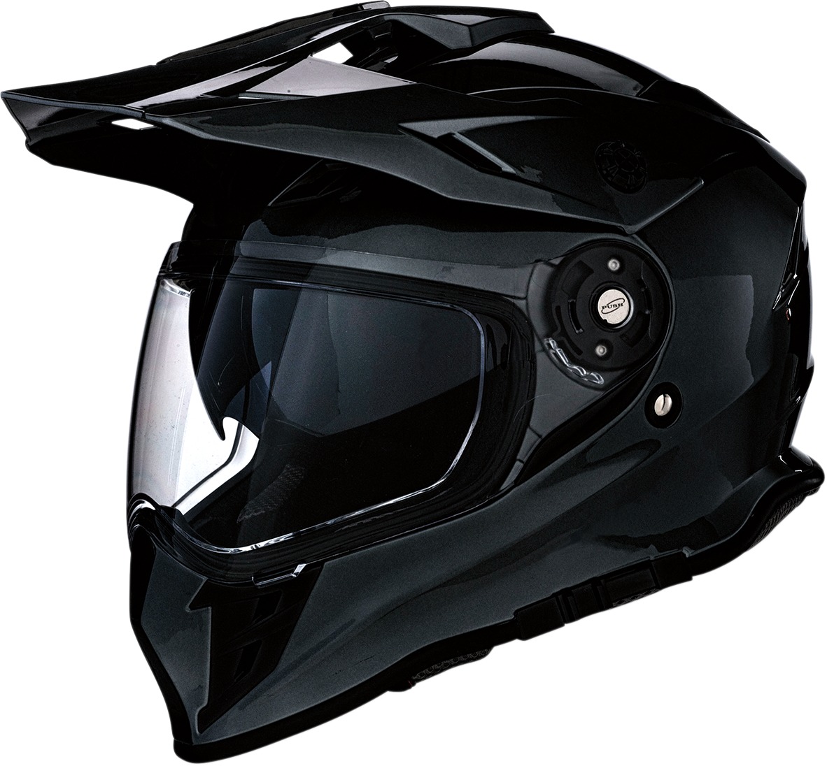 Range Full Face Dual-Sport Helmet Gloss Black X-Small - Click Image to Close