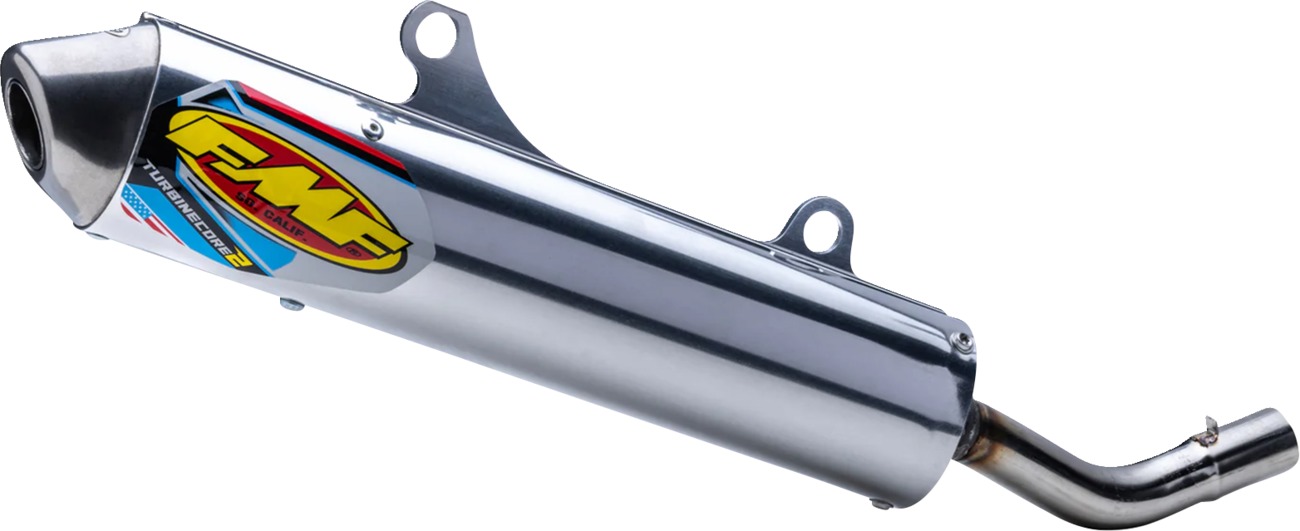 TurbineCore 2 Slip On Silencer Exhaust w/ SA - For 88-04 Kawasaki KX500 - Click Image to Close