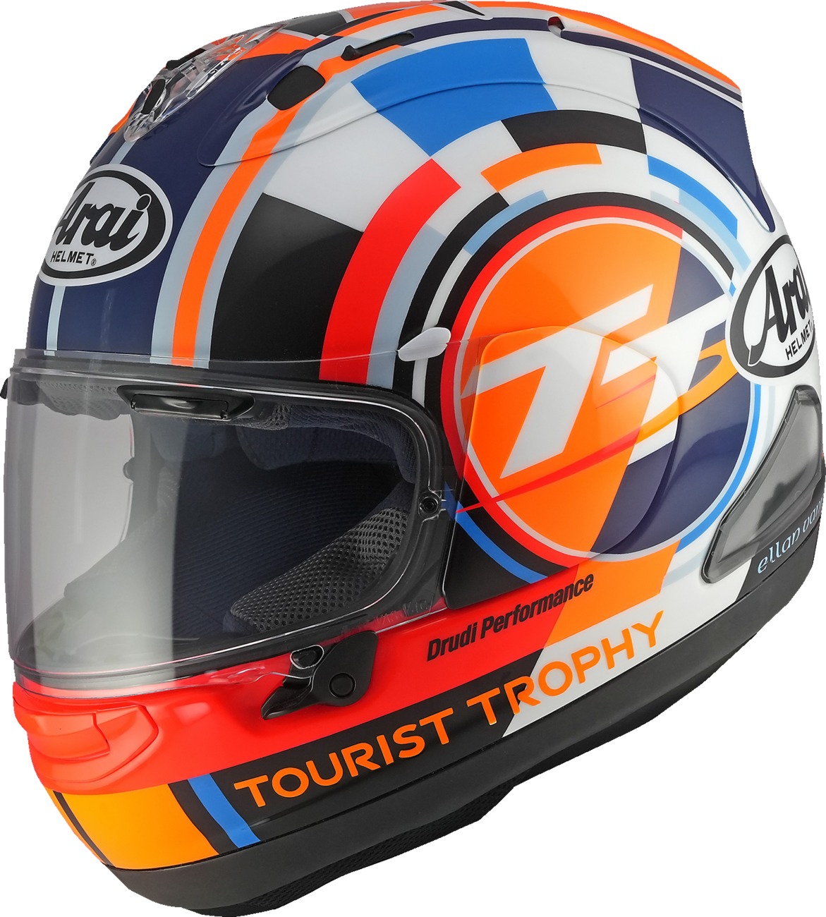 Arai Corsair-X Isle of Man TT 2025 Helmet 2XL Multi - Full-face helmet with IOM TT 2025 graphic - Click Image to Close