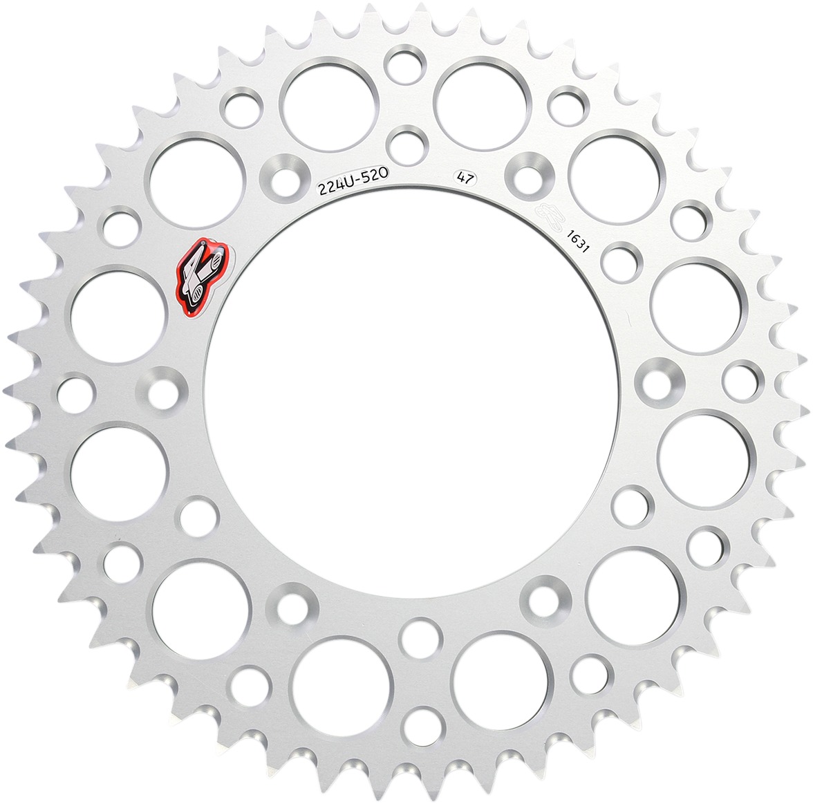 23-24 KTM 350 EXC-F/ Husq FX350-450 Rear Sprocket - Grooved Silver 520-47 Teeth - Click Image to Close