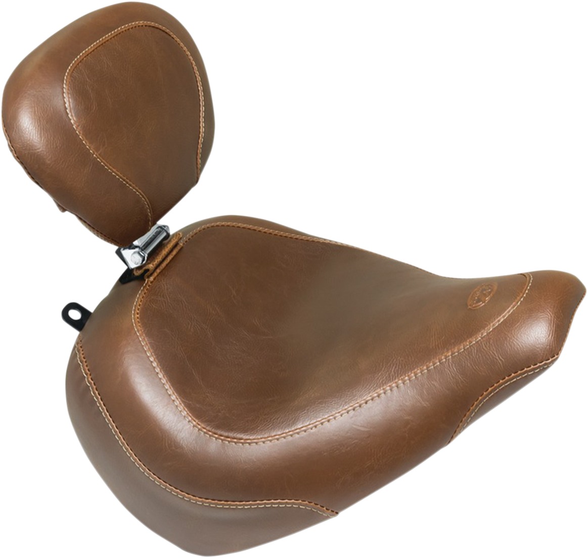 Tripper Smooth Wide Brown Solo Seat w/Backrest - For 18-19 HD FXBR Breakout - Click Image to Close