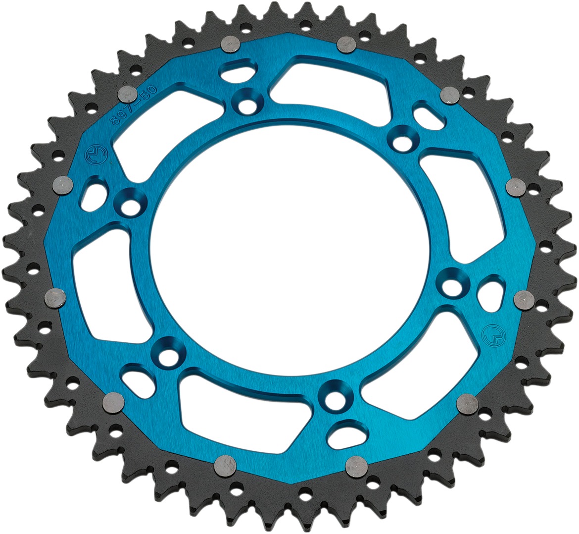 48T Blue Dual Metal Rear Sprocket - For 81-20 Yamaha WR YZ IT TTR - Click Image to Close