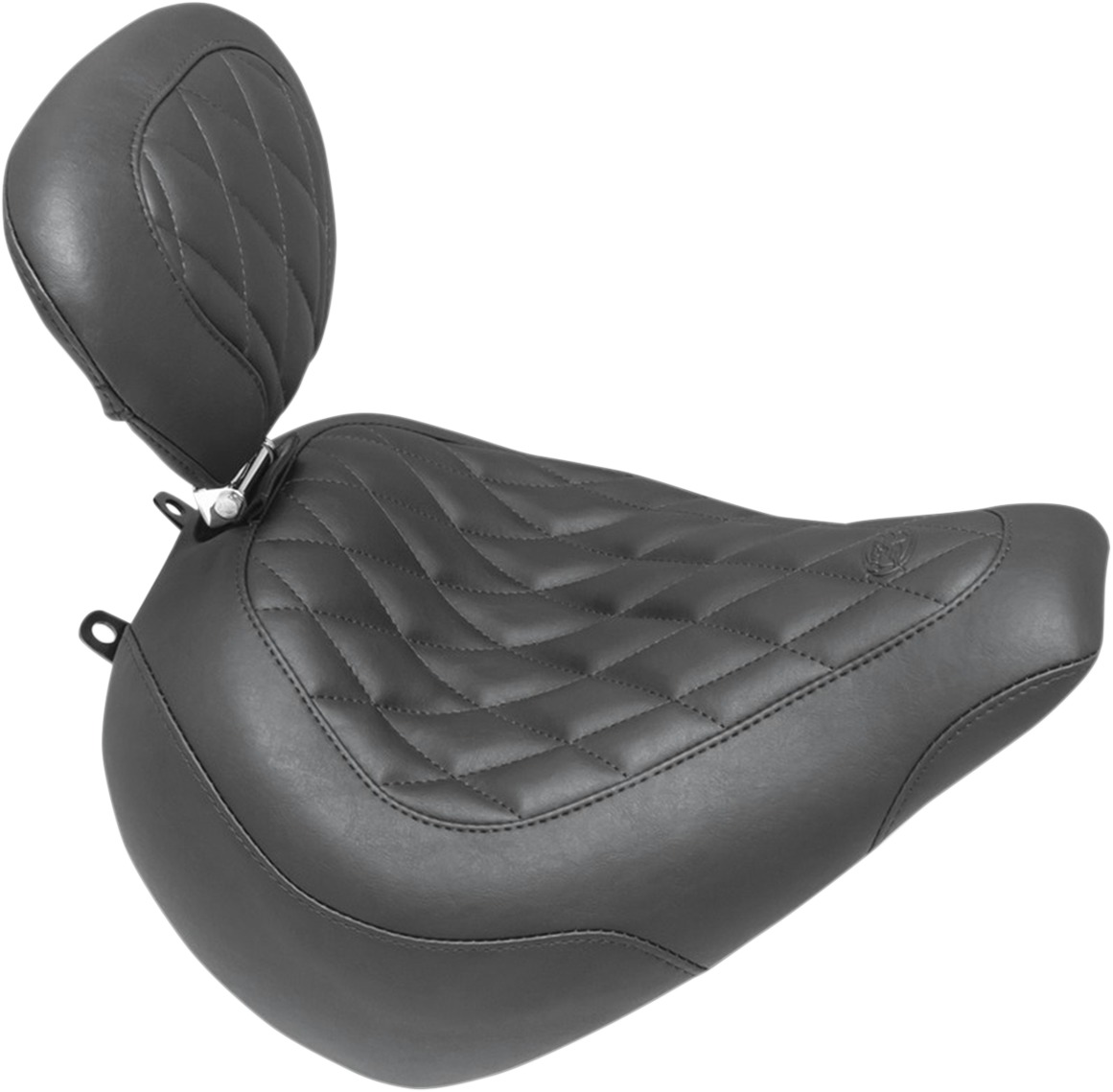 Tripper Diamond Wide Solo Seat w/Backrest - For 18-19 HD FXBR Breakout - Click Image to Close