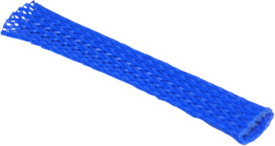 Braided Flex Sleeving 10ft. Section (3/8in. ID) - Blue - Click Image to Close