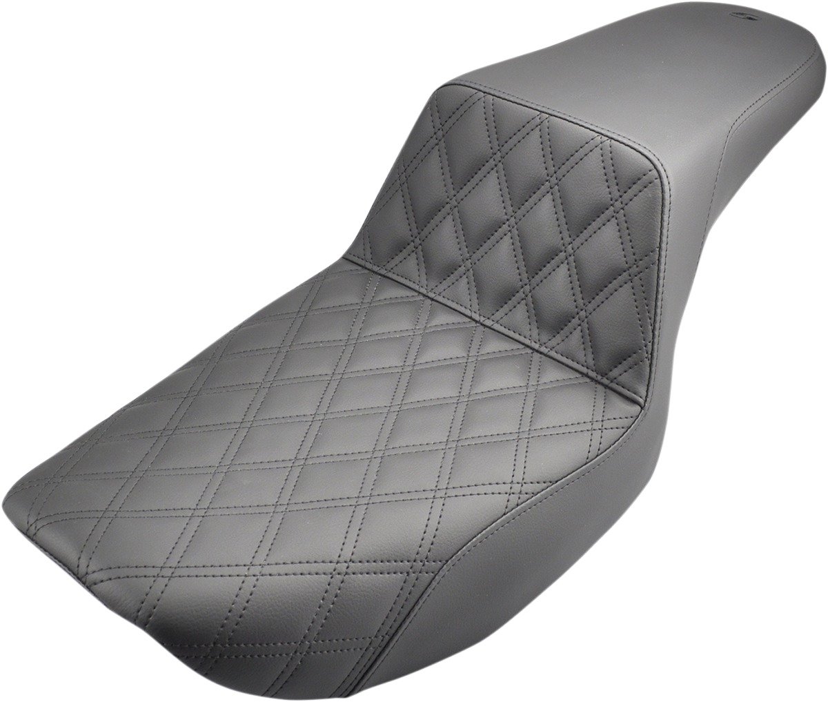 Step-Up Lattice Stitched 2-Up Seat - Black - For 82-94 Harley FXR - Click Image to Close