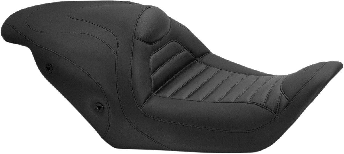 Tripper Horizontal Tuck and Roll Vinyl 2-Up Seat - Black - For F6B GoldWing - Click Image to Close