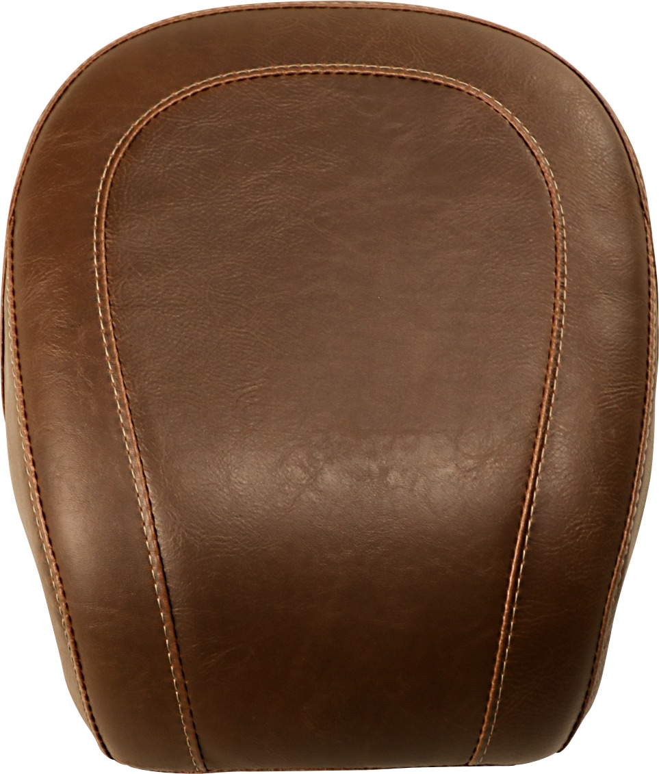 Tripper Stitched Synthetic Leather Wide Brown Pillion Pad - For 18-19 FXBB - Click Image to Close