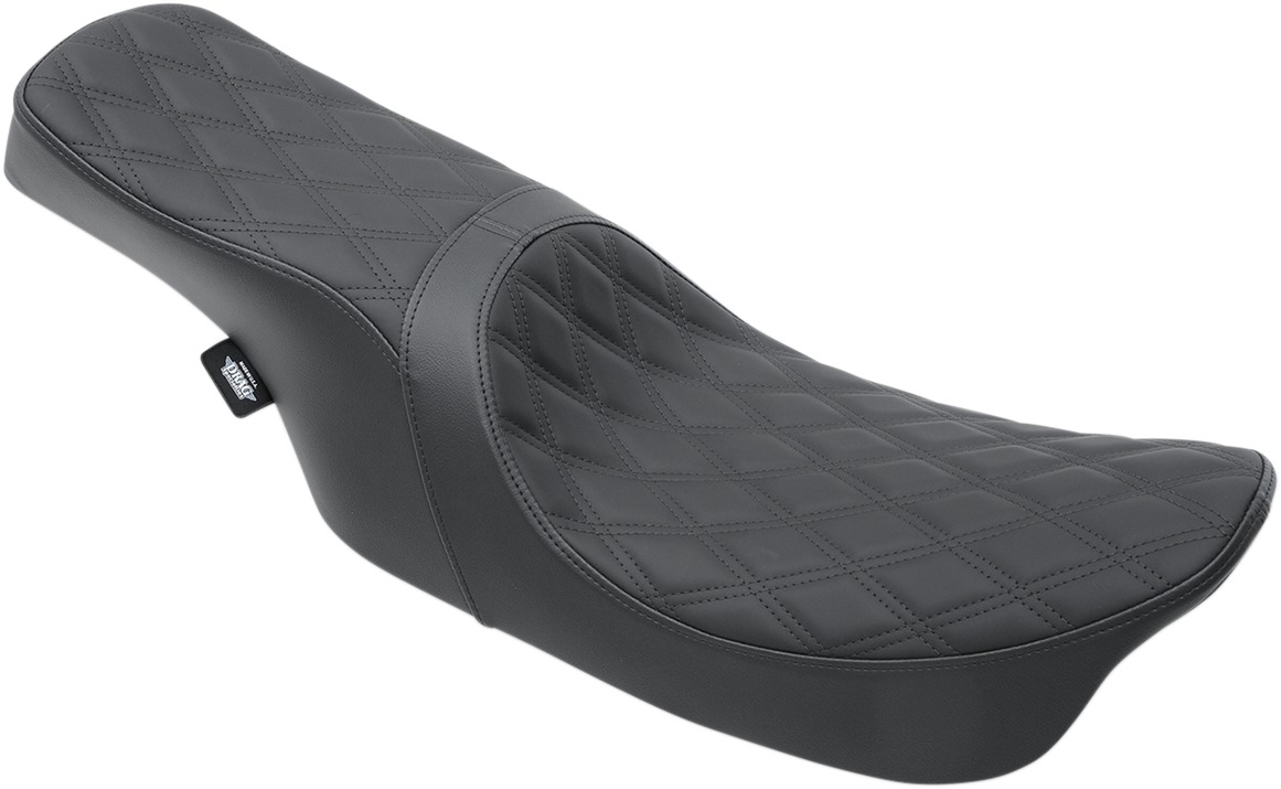 Predator Double Diamond 2-Up Seat - Black - For 97-07 Harley FLHR FLHX - Click Image to Close